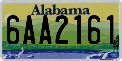 AL license plate 6AA2161