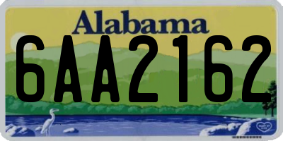 AL license plate 6AA2162