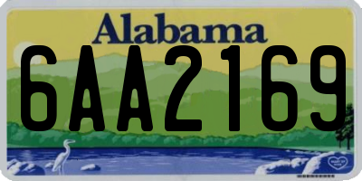 AL license plate 6AA2169