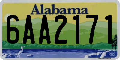 AL license plate 6AA2171
