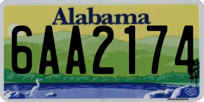 AL license plate 6AA2174