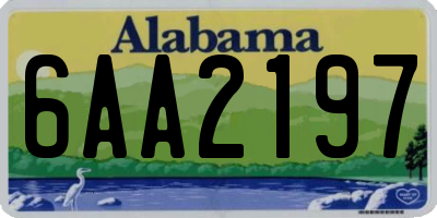 AL license plate 6AA2197