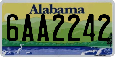 AL license plate 6AA2242