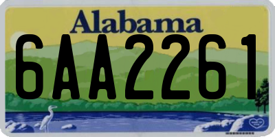 AL license plate 6AA2261