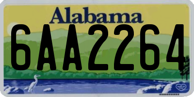 AL license plate 6AA2264