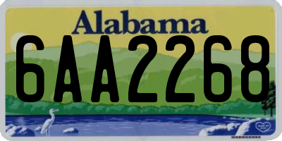 AL license plate 6AA2268