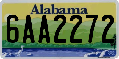 AL license plate 6AA2272