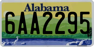 AL license plate 6AA2295