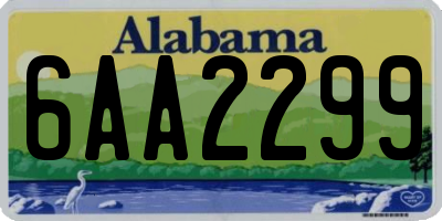 AL license plate 6AA2299