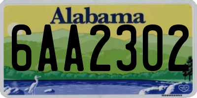 AL license plate 6AA2302