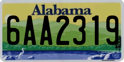AL license plate 6AA2319
