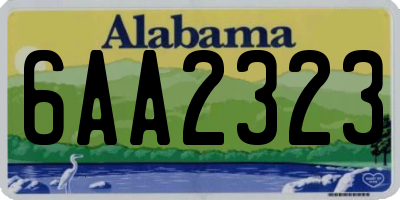 AL license plate 6AA2323