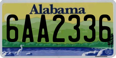 AL license plate 6AA2336
