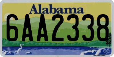 AL license plate 6AA2338