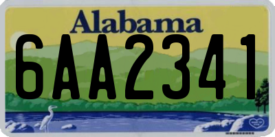 AL license plate 6AA2341