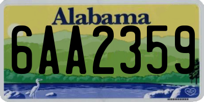 AL license plate 6AA2359