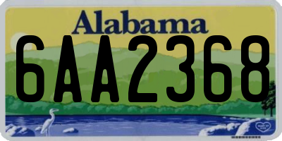 AL license plate 6AA2368