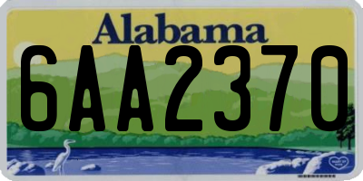 AL license plate 6AA2370