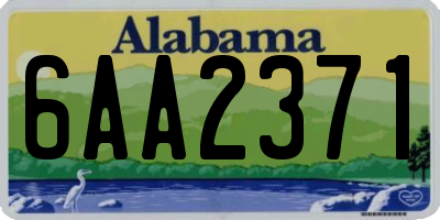 AL license plate 6AA2371