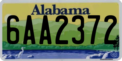 AL license plate 6AA2372