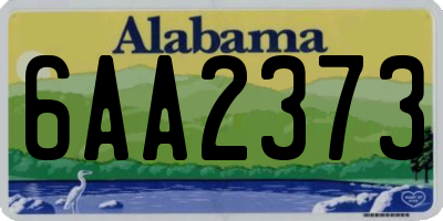 AL license plate 6AA2373