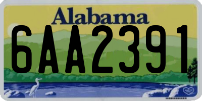 AL license plate 6AA2391
