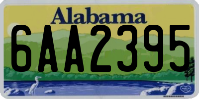 AL license plate 6AA2395