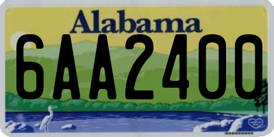 AL license plate 6AA2400