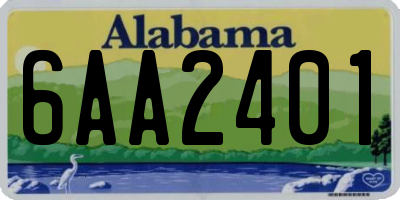 AL license plate 6AA2401