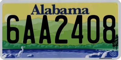 AL license plate 6AA2408