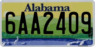 AL license plate 6AA2409