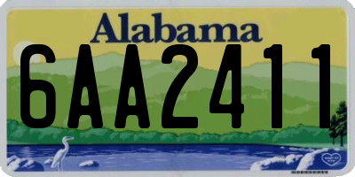 AL license plate 6AA2411