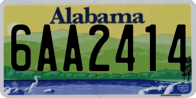 AL license plate 6AA2414