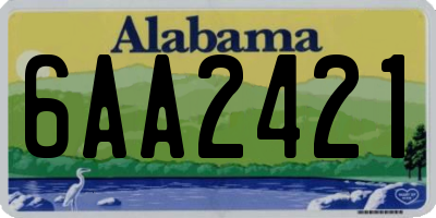 AL license plate 6AA2421
