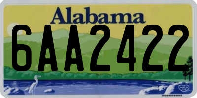 AL license plate 6AA2422