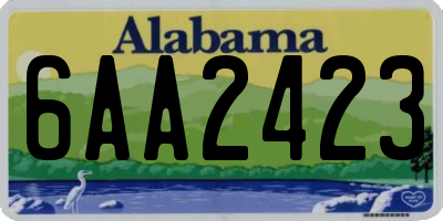 AL license plate 6AA2423