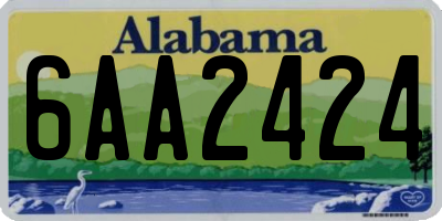 AL license plate 6AA2424