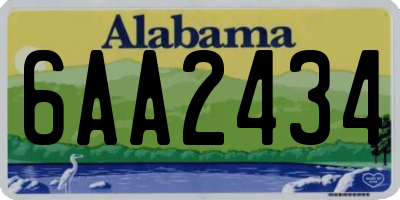 AL license plate 6AA2434