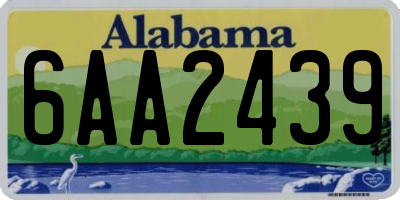 AL license plate 6AA2439