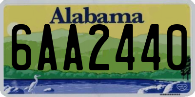 AL license plate 6AA2440