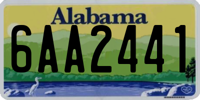 AL license plate 6AA2441