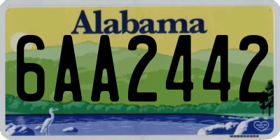 AL license plate 6AA2442