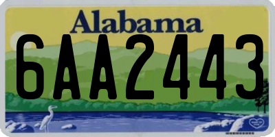 AL license plate 6AA2443