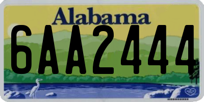 AL license plate 6AA2444