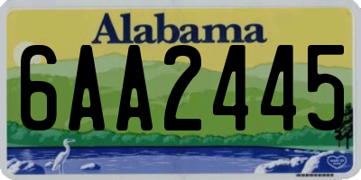 AL license plate 6AA2445