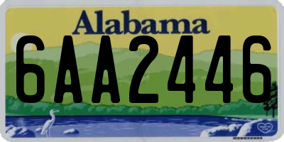 AL license plate 6AA2446