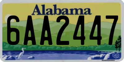 AL license plate 6AA2447