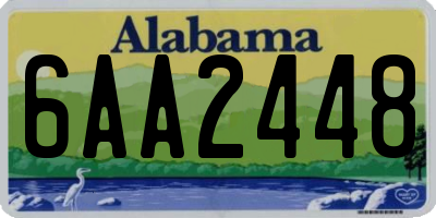 AL license plate 6AA2448