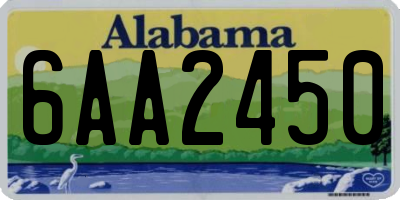 AL license plate 6AA2450