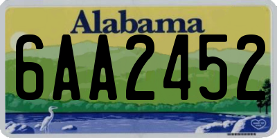 AL license plate 6AA2452